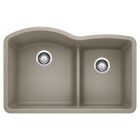 Blanco 441596 Diamond 1-3/4 Double Bowl Undermount Kitchen Sink with Low Divide in Truffle