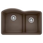Blanco 441597 Diamond 1-3/4 Double Bowl Undermount Kitchen Sink with Low Divide in Cafe