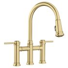 Blanco 442981 Empressa Pull-Down Bridge Faucet 1.5 GPM in Satin Gold