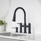 Blanco 443024 Empressa Pull-Down Bridge Faucet 1.5 GPM in Matte Black