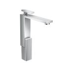 Axor 46031001 Edge 1.2 GPM Single-Hole Bathroom Faucet 280 Diamond Cut without Drain Assembly in Polished Chrome