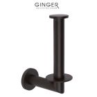 Ginger 4607/MB Kubic Single Post Spare Tissue Paper Holder in Matte Black