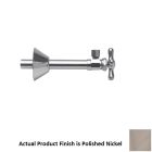 Brasstech 461X/15 1/2" Sweat Angle Valve with Cross Handle and Bell Flange in Polished Nickel