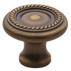 Baldwin 4646.060 Rope Design Cabinet Knob, Satin Brass and Brown
