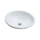 Barclay 4-710WH Lisbon 17.37" Length Drop-In Bathroom Sink in White (Drain Sold Separately)