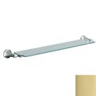 Kohler 478-PB Memoirs Glass shelf with Classic design in vibrant polished brass