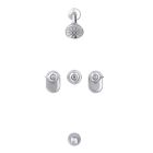 Gerber G004803483 Classics 1.75 GPM, 7-1/9" H X 10-3/5" W 3 Handle By-Pass Valve Body Tub & Shower Fitting in Polished Chrome