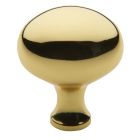 Baldwin 4936.030 Forged Brass Oval Design Cabinet Knob, Polished Brass