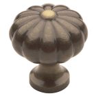 Baldwin 4980.060 Melon Solid Brass Cabinet Knob, Satin Brass and Brown