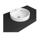 Flaminia 5055/42-W Twin Set 42 Recessed Basin with Overflow & Single Faucet Hole in White