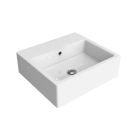 Flaminia 5058-W Acquagrande 19.68" W X 17.71" L X 6.29" H Countertop Wall Hung Basin with Overflow & Arranged for Three Faucet Holes in White