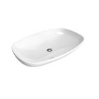 Flaminia 5080-W Nuda 85 33.85" W X 22.8" L X 7.08" H Countertop Wall Hung Basin without Overflow & No Faucet Hole in White