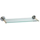 Gatco 5087-PCPB Glass Shelf in Brass & Chrome Plated