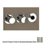 Vola 5101AP-40 3/4" Thermostatic One Handle Mixer with Attached Outlet Socket and Rosette Trim Kit in Brushed Stainless Steel (Rough Sold Separately)