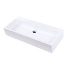 Lacava 5103-00-001G Luce 36-1/4" W X 15" D X 6-1/4" H Vanity-Top or Vessel Solid Surface Sink with No Holes in Gloss White
