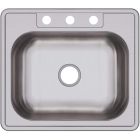 Elkay DSE125223 Dayton Stainless Steel 25" x 22" x 8-1/16", Single Bowl Drop-in Sink