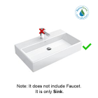 Villeroy and Boch 5133U5S3 Memento  Bathroom sink 31" (Ground) Rectangle in White Alpin