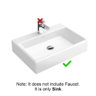 Villeroy and Boch 5135U1S3 Memento 24" Length X 17" Width Vessel Sink in Matte White