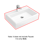 Villeroy and Boch 5135u4s3 Washbasin Surface Mounted in White Alpin