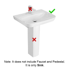 Villeroy & Boch 514360R1 Sentique 24 x 20 Inch Washbasin In White (Basin Only - can be Wall Hung or used with Pedestal 5243U001)