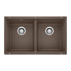 Blanco 516323 Precis Equal Double Bowl Undermount Kitchen Sink in Cafe