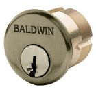 Baldwin 8322.050 8322 1-1/8" Mortise Cylinder C Keyway, Satin Brass and Black