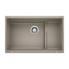 Blanco 519456 Precis Cascade Super Single Undermount Kitchen Sink with Colander in Truffle