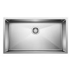 Blanco 519548 Quatrus R15 Super Single Bowl Undermount Kitchen Sink 32" x 18" in Stainless Steel Satin