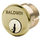 Baldwin 8322.060 8322 1-1/8" Mortise Cylinder C Keyway, Satin Brass and Brown