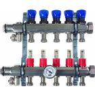 Viega 15905 ProRadiant Stainless Manifold Shut-Off/Balancing/Flow Meter with 7 No. of Outlets