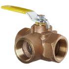 Apollo 7060401 Bronze Diverter Valve 3-Way, 2 PC, Lever Handle, 3/4" NPT Female