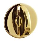 Baldwin 6750.030 6750 Interior and Entrance Lock with Backplate for 2-1/4" Doors, Polished Brass
