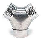 Fantech FY 664 Series Width 14, Height 7, Depth 14, USA, Galvanized Y adapter for round duct, , , ,
