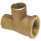 Nibco B160800 714RR Cast Bronze Solder Pressure Copper Tee, 1-1/4" x 1/2" x 1-1/4"