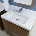 Lacava 5212-03-001 AQUAQUATTRO Wall-mount, vanity top or self-rimming porcelain lavatory with an overflow. 03 - three faucet holes in 8" spread, W: 31 1/2”, D: 17 7/8”, H: 5 3/8". in White