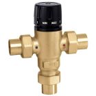 Caleffi 521609A 521 Series MixCal Adjustable 3-Way Thermostatic Mixing Valve 1" Sweat