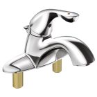 Delta 525LF-MPU Classic 1.2 GPM Single Handle Centerset Bathroom Faucet with City Shanks and Diamond Seal Technology, Includes Metal Pop-Up Drain in Chrome