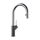 Blanco 526392 Urbena Pull-Down Kitchen Faucet 1.5 GPM in Chrome/Anthracite