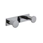 Essentials Contemporary Double Robe Hook in Polished Chrome, Valsan 53202CR