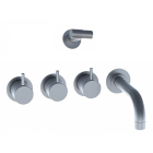 Vola 5411C-081-40TR Tub and Shower Mixer, Trim Only for Thermostatic Valve in Brushed Stainless Steel (Valve Rough Sold Separately)