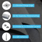 QM Drain 55.110.SQ.PVC Shower Drain Waterproofing Kit