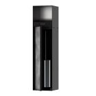 Hansgrohe 56062670 XtraStoris Rock Recessed Toilet Brush Holder with Toilet Paper Holder and Tileable Door in Matte Black