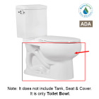 Villeroy & Boch 5669U001 O.novo Siphonic-WC elongated bowl 15" x 32 7/8" x 29 1/2" (380 x 835 x 750 mm)