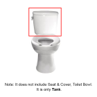 Villeroy & Boch  5747U1R1 LA BELLE TANK Standard bottom inlet, dual-flush 1.6/0.8 gpf, push button in chrome finish