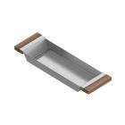 Julien 205222 6"  W X 19"  L X 2.25"  D Sink Tray with Handles in Walnut 