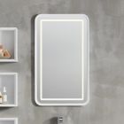 Ronbow 602718-E23 18 Inch Style Wood Frame LED mirror in Glossy White