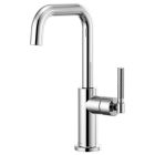 Brizo 61053LF-PC Litze® 1.8 GPM Deck Mounted Single Handle Square Arc Bar Kitchen Faucet with Knurled Handle in Polished Chrome