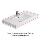 Villeroy &  Boch 6116U001 Twist Vanity washbasin 39 3/8" x 19 1/8" (1000 x 485 mm) in White Alpin