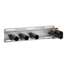 Gessi 63023#031 HI-FI Thermostatic Rough Valve for Shelf Mixer for Three Simultaneous Functions in Polished Chrome