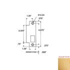Baldwin 6341.040 6341 Latch Bolt Straight Lip Function Entrance Mortise Strike with 1-1/2, Satin Brass